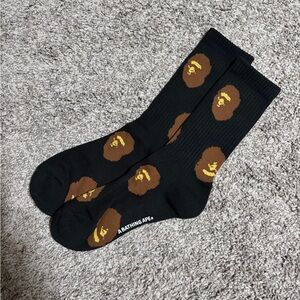 Black Socks with Brown Accents